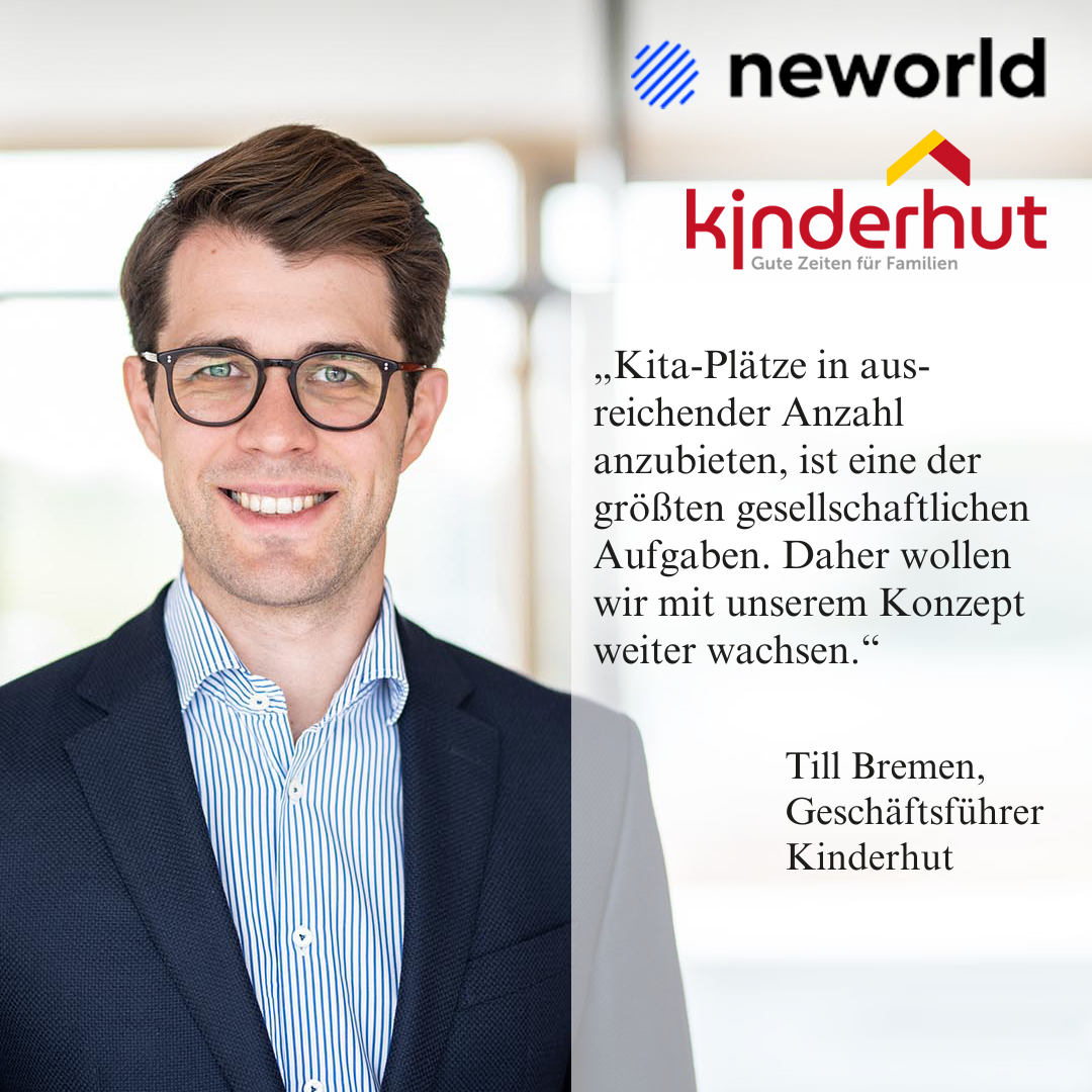 neworld GmbH und Kinderhut gemeinsam gegen den Kitaplatzmangel
